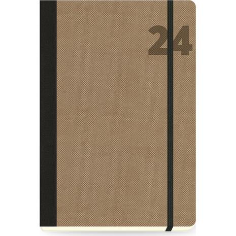 Ημερολόγιο ημερήσιο The Writing Fields Adventure 3070 14x21cm 2024 με λάστιχο flexbook ανάγλυφο εξώφυλλο Camel